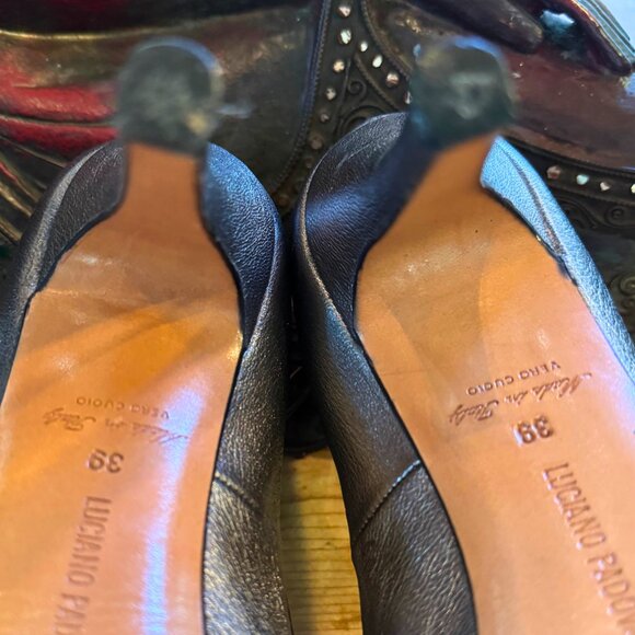 Luciano Padovan Italian Leather Peep-Toe Heels | Size 39 (US 8.5–9) - Picture 5 of 14